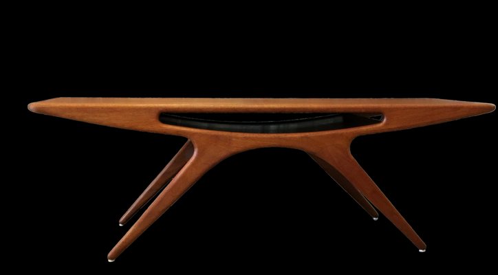 Large Smile Coffee Table in Teak by Johannes Andersen for CFC Silkeborg, 1960s-BPJ-1397032