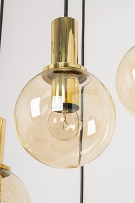 Large Smoked Glass Cascade Chandelier from Ott International Leuchten, Germany, 1970s-UGR-1181933