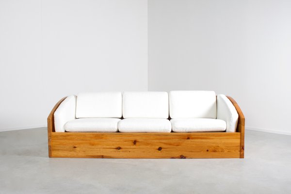 Large Sofa by Ate van Apeldoorn in Solid Pine, Netherlands, 1970s-QT-1263318