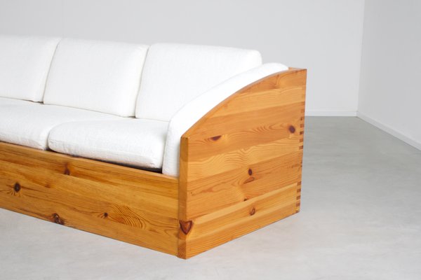 Large Sofa by Ate van Apeldoorn in Solid Pine, Netherlands, 1970s-QT-1263318