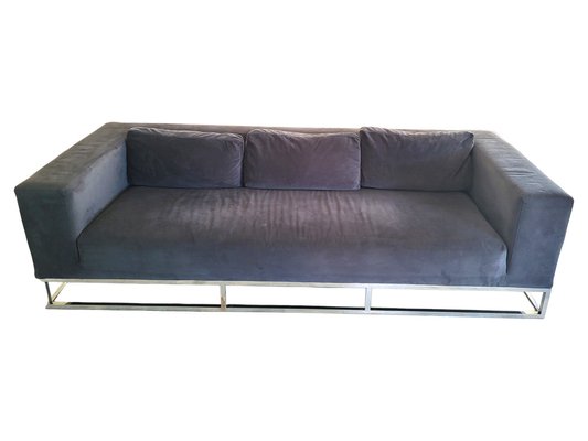 Large Sofa on Chrome-Plated Metal by Andrew Martin-TCS-1706730