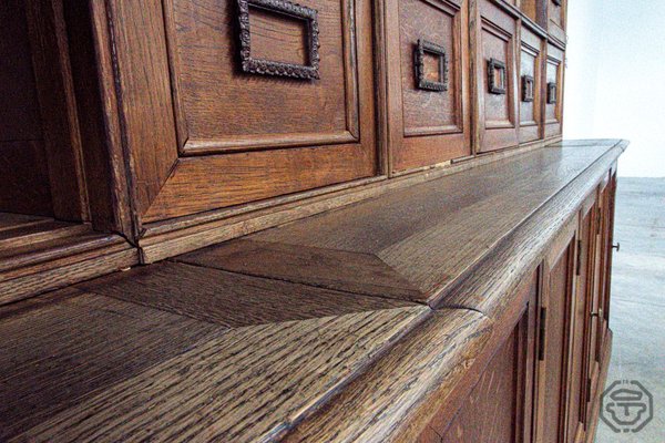 Large Solid Oak Notary Filing Cabinet, France, 1900s,-LA-837388