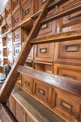 Large Solid Oak Notary Filing Cabinet, France, 1900s,-LA-837388