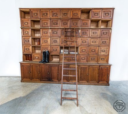 Large Solid Oak Notary Filing Cabinet, France, 1900s,-LA-837388