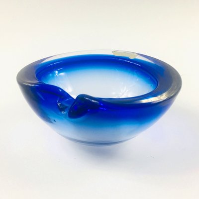 Large Sommerso Murano Glass Ashtray or Bowl by Flavio Poli, Italy, 1960s-BMM-1393991