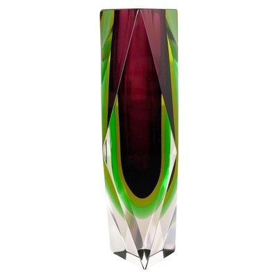 Large Sommerso Murano Glass Vase in 4 Colors by Flavio Poli, Italy, 1970s-QZ-1053212