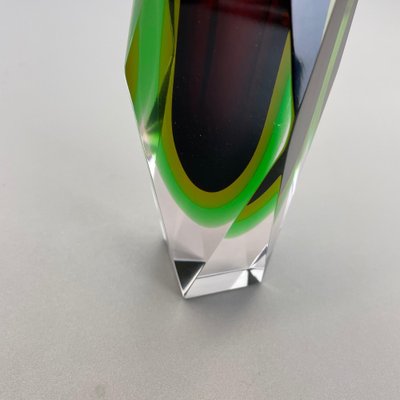 Large Sommerso Murano Glass Vase in 4 Colors by Flavio Poli, Italy, 1970s-QZ-1053212