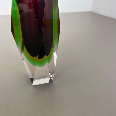 Large Sommerso Murano Glass Vase in 4 Colors by Flavio Poli, Italy, 1970s-QZ-1053212