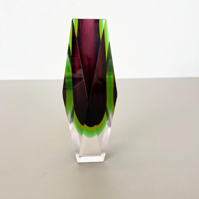 Large Sommerso Murano Glass Vase in 4 Colors by Flavio Poli, Italy, 1970s-QZ-1053212