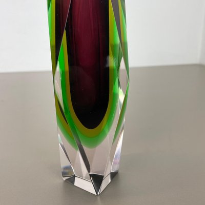 Large Sommerso Murano Glass Vase in 4 Colors by Flavio Poli, Italy, 1970s-QZ-1053212