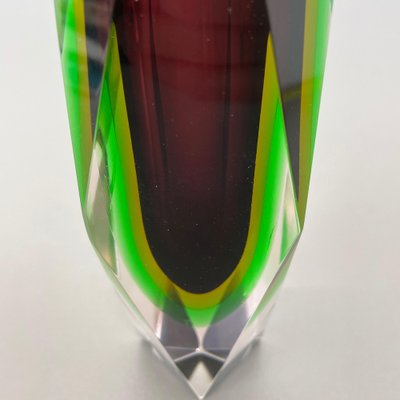 Large Sommerso Murano Glass Vase in 4 Colors by Flavio Poli, Italy, 1970s-QZ-1053212