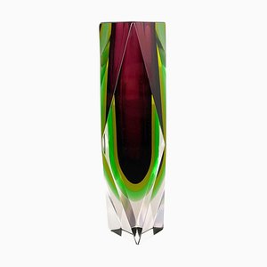 Large Sommerso Murano Glass Vase in 4 Colors by Flavio Poli, Italy, 1970s-QZ-1053212