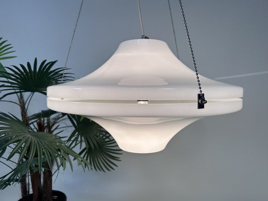 Large Space Age Acrylic Pendant Lamp with Adjustable Chains, 1960s-JP-1794881