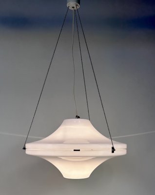 Large Space Age Acrylic Pendant Lamp with Adjustable Chains, 1960s-JP-1794881