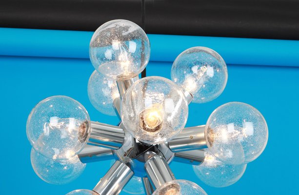 Large Space Age Austrian Sputnik Atomium Chrome Chandelier by Kalmar, 1970s-UGR-1085456