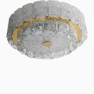 Large Space Age Ceiling Lamp in Ice Glass from Doria, 1960s-FJP-1771555