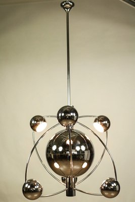 Large Space Age Chrome Sputnik Pendant Lamp, 1950s-FUP-552280