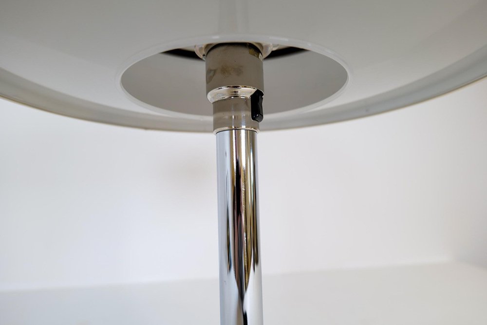 Large Space Age Chrome Table Lamp from Fagerhults, Sweden, 1970s