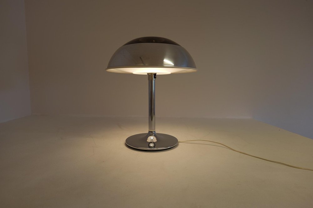 Large Space Age Chrome Table Lamp from Fagerhults, Sweden, 1970s