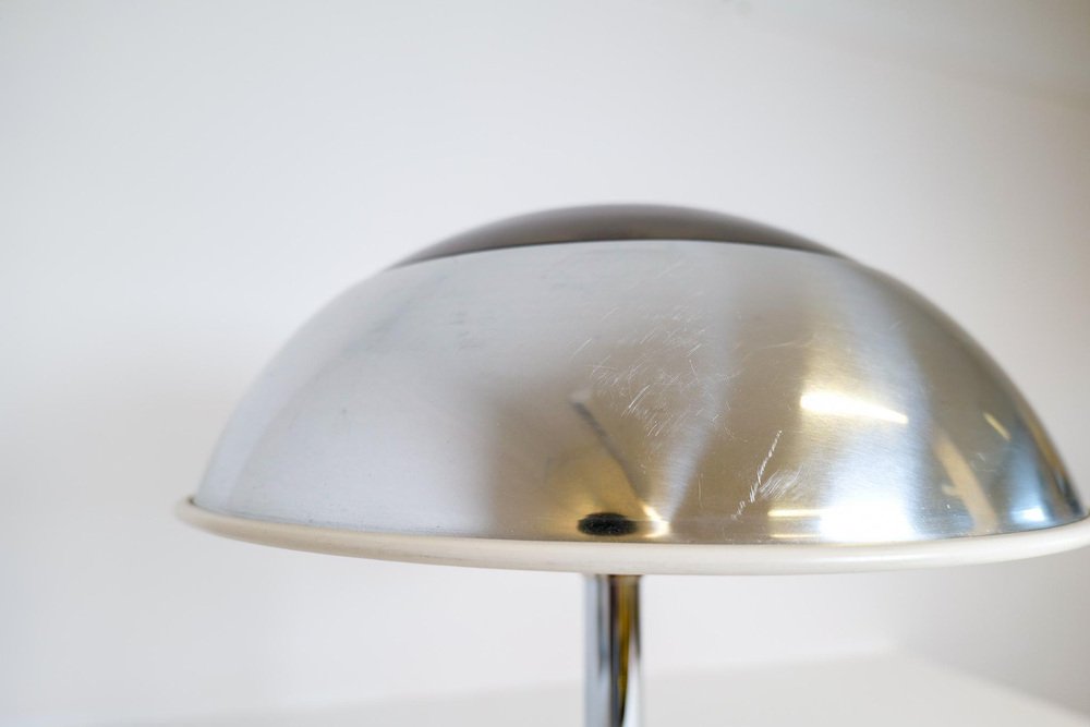 Large Space Age Chrome Table Lamp from Fagerhults, Sweden, 1970s