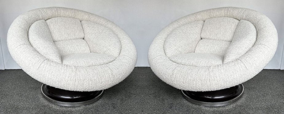 Large Space Age Italian Saturn Armchairs from Saporiti Italia, 1970s, Set of 2-FUE-1756552