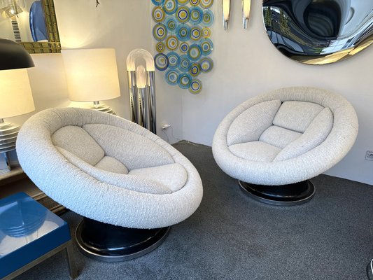 Large Space Age Italian Saturn Armchairs from Saporiti Italia, 1970s, Set of 2-FUE-1756552