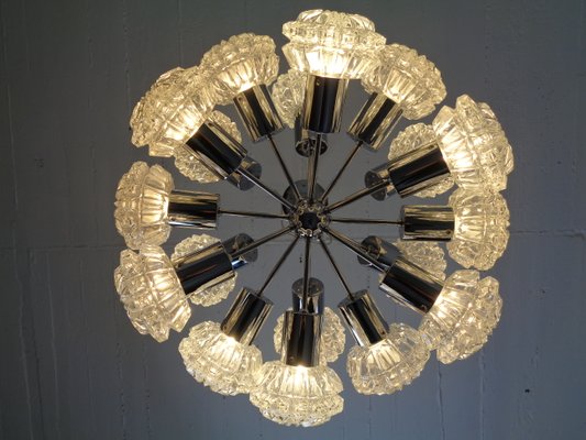 Large Space Age Sputnik Ceiling Lamp with 18 Glasses by Richard Essig, 1960s-RDW-912607