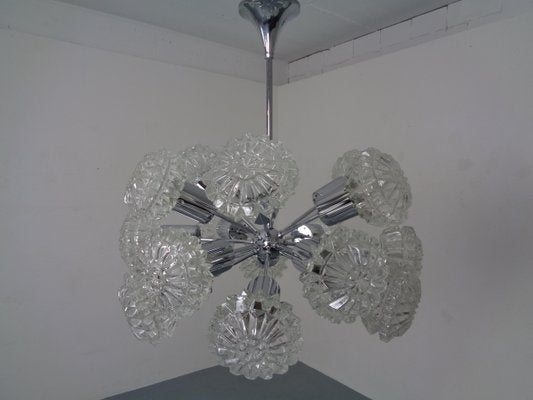 Large Space Age Sputnik Ceiling Lamp with 18 Glasses by Richard Essig, 1960s-RDW-912607