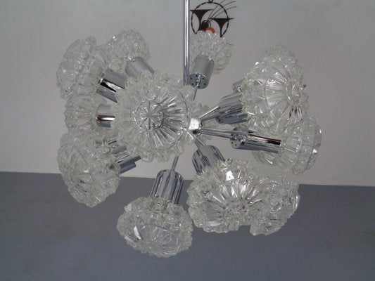 Large Space Age Sputnik Ceiling Lamp with 18 Glasses by Richard Essig, 1960s-RDW-912607