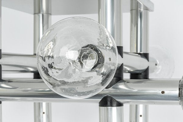 Large Space Age Sputnik Chrome Atomium Flush Mount from Kalmar, Austria, 1970s-UGR-1125118