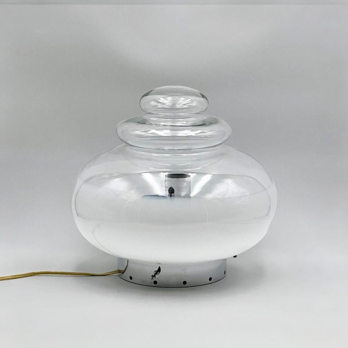 Large Space Age UFO Flying Saucer Table Lamp, Italy, 1960s