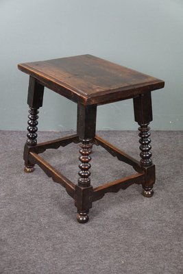 Large Spanish Stool with Twisted Legs-HPP-1783182