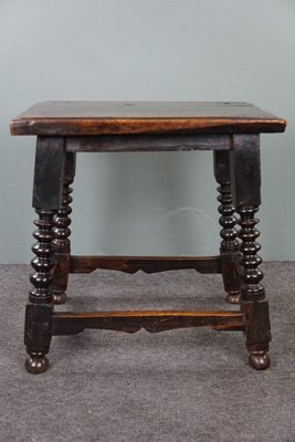 Large Spanish Stool with Twisted Legs-HPP-1783182