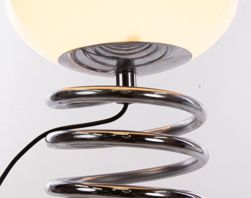 Large Spiral Table Lamp in Glass & Chrome by Ingo Maurer for Design M, 1965-DEK-932639