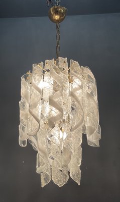 Large Spiral Torciglione Murano Glass Chandelier, 1970s-JJC-957633