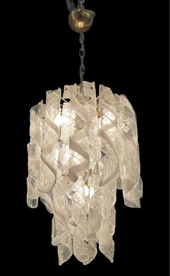 Large Spiral Torciglione Murano Glass Chandelier, 1970s-JJC-957633