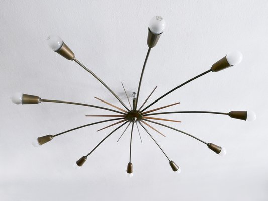 Large Sputnik Ceiling Light Sun by J.T. Kalmar, Austria, 1950s-WPT-2043784