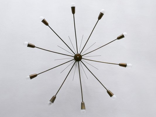 Large Sputnik Ceiling Light Sun by J.T. Kalmar, Austria, 1950s-WPT-2043784