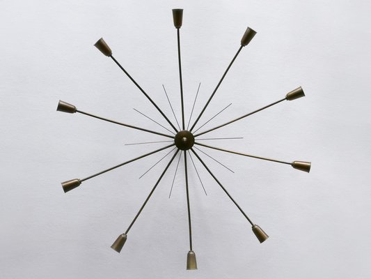 Large Sputnik Ceiling Light Sun by J.T. Kalmar, Austria, 1950s-WPT-2043784