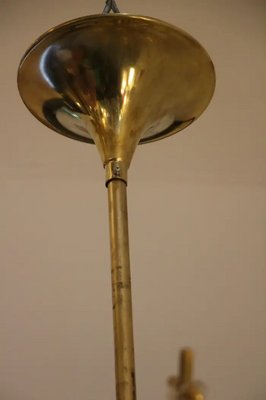 Large Sputnik Chandelier in Brass, 1970s-YF-1725320