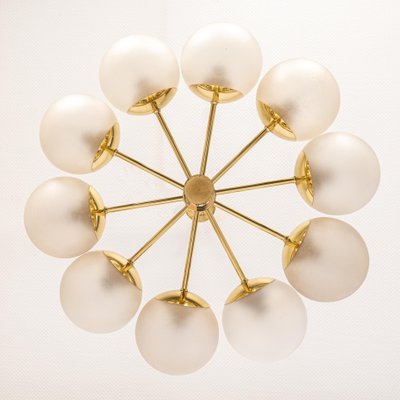 Large Sputnik Glass Globe Chandelier from Kaiser Leuchten, Germany, 1970s-UGR-1171186