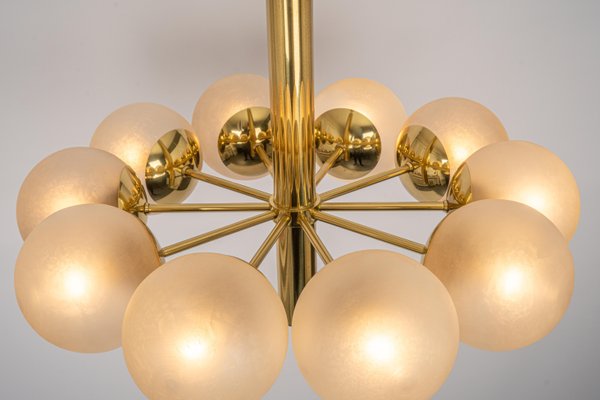 Large Sputnik Glass Globe Chandelier from Kaiser Leuchten, Germany, 1970s-UGR-1171186