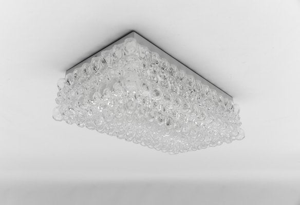 Large Square Bubble Glass Flush Mount by Bega, 1960s-KQB-1814427