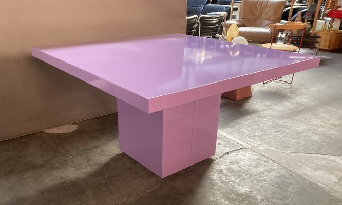 Large Square Dining Table in Metal, 1970s-QVY-1796497