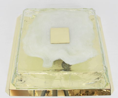 Large Square Flush Mount in Murano Organic Glass from Kalmar, Austria, 1960s-UGR-1085922