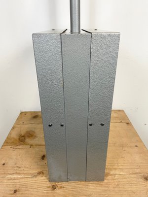 Large Square Industrial Double-Sided Factory Clock from Pragotron, 1960s-CGF-1393515