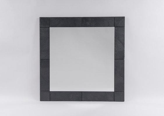 Large Square Slate Wall Mirror, 1960s-KQB-1445289