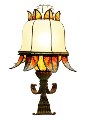 Large Stained Glass Wall Lamps, Set of 2-UCH-1224543