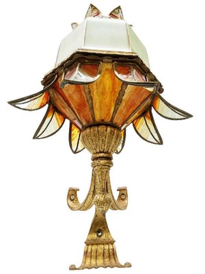 Large Stained Glass Wall Lamps, Set of 2-UCH-1224543