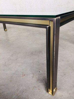 Large Steel and Brass Coffee Table, Belgium, 1980s-RQV-841171